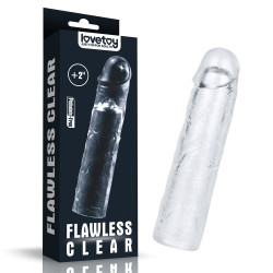 LoveToy Gaine de pénis Flawless 19 x 4cm Transparente